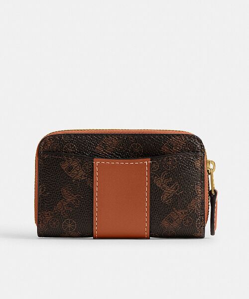 エッセンシャル スモール ジップ アラウンド カード ケース・ホース