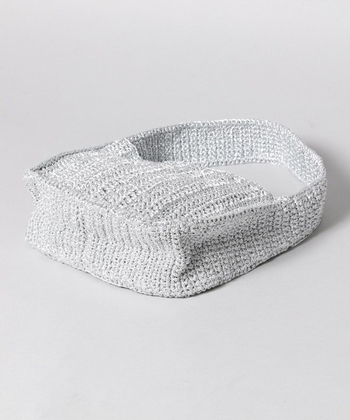 A part by（アパートバイ）の「メタリックニットバッグ（ハンドバッグ・レディース・Silver/ライトピンク/ブラウン・FREE）」の12枚目の写真