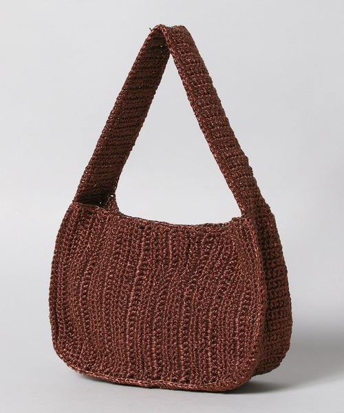 NKNIT ブラウン ハンドバッグ ニット バッグ 楽天市場】ニットトートバッグ 透かし ニットバッグ ふっくら