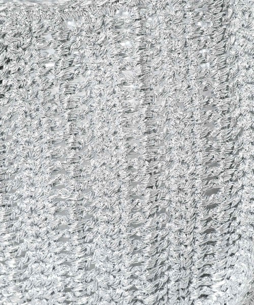 A part by（アパートバイ）の「メタリックニットバッグ（ハンドバッグ・レディース・Silver/ライトピンク/ブラウン・FREE）」の14枚目の写真