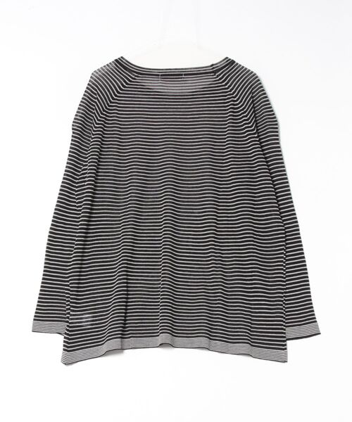 Ritzy(リッツィー)の「オーバーサイズ シアー ボーダートップス(Tシャツ/カットソー・レディース・ホワイト/ブラック/グリーン・FREE)」の6枚目の写真