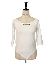jersey logo boat neck tops