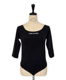 jersey logo boat neck tops
