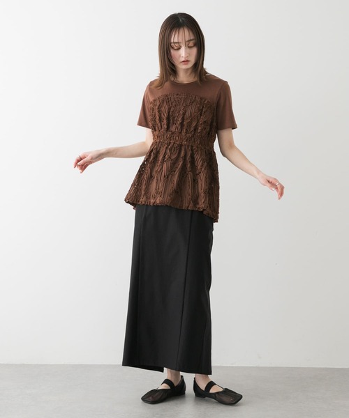 SENSE OF PLACE by URBAN RESEARCH（センスオブプレイスバイアーバンリサーチ）の「オブリークトゥメッシュフラットシューズ（パンプス・レディース・ブラック/ベージュ・SMALL/LARGE/MEDIUM）」の6枚目の写真