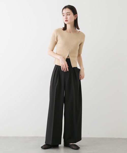 SENSE OF PLACE by URBAN RESEARCH（センスオブプレイスバイアーバンリサーチ）の「オブリークトゥメッシュフラットシューズ（パンプス・レディース・ブラック/ベージュ・SMALL/LARGE/MEDIUM）」の9枚目の写真