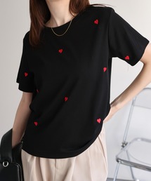 ハート刺繍Tシャツ