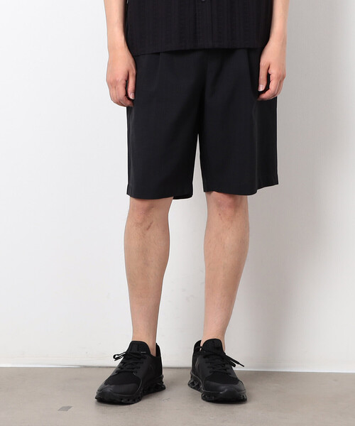 COMME CA ISM(コムサイズム)の「【セットアップ対応】リネンライク ポリエステル ショートパンツ(その他パンツ・メンズ・ベージュ/カーキ/ブラック・MEDIUM/LARGE)」の1枚目の写真