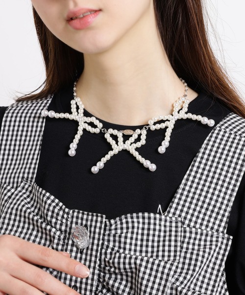 MILK（ミルク）の「Pearl Ribbon ネックレス（ネックレス・レディース・A・FREE）」の2枚目の写真