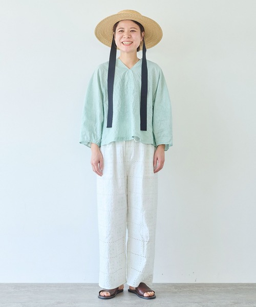 セール】eyelet embroidelyイージーパンツ（その他パンツ）｜yuni