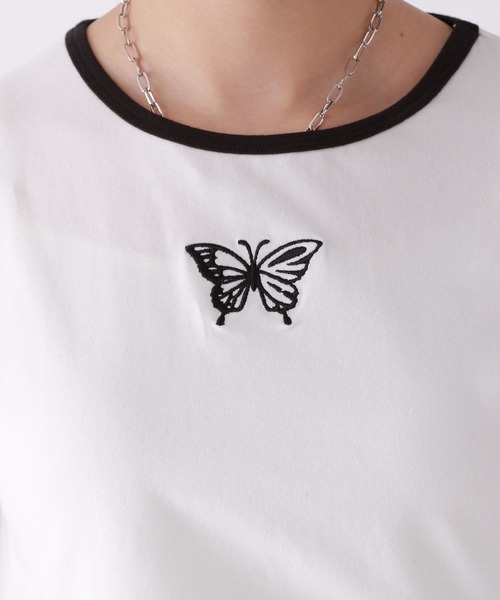 repipi armario（レピピ アルマリオ）の「【吸水速乾】バタフライチビＴシャツ（Tシャツ/カットソー・キッズ・ブラック/ホワイト/ピンク・SMALL/LARGE/MEDIUM）」の17枚目の写真