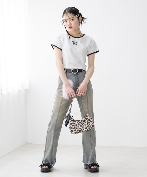 repipi armario（レピピ アルマリオ）の「【吸水速乾】バタフライチビＴシャツ（Tシャツ/カットソー・キッズ・ブラック/ホワイト/ピンク・SMALL/LARGE/MEDIUM）」の20枚目の写真