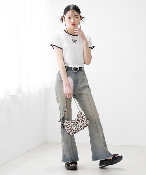 repipi armario（レピピ アルマリオ）の「【吸水速乾】バタフライチビＴシャツ（Tシャツ/カットソー・キッズ・ブラック/ホワイト/ピンク・SMALL/LARGE/MEDIUM）」の22枚目の写真