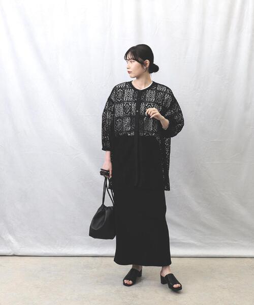 HONEYSUCKLE ROSE(ハニーサックルローズ)の「HONEYSUCKLE ROSE(ハニーサックルローズ)【レディース】レースシャツ(シャツ/ブラウス・レディース・オフホワイト/ブラック・L/M)」の4枚目の写真