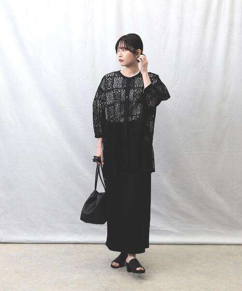 HONEYSUCKLE ROSE(ハニーサックルローズ)の「HONEYSUCKLE ROSE(ハニーサックルローズ)【レディース】レースシャツ(シャツ/ブラウス・レディース・オフホワイト/ブラック・L/M)」の5枚目の写真