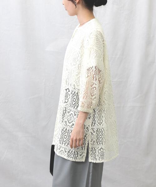 HONEYSUCKLE ROSE(ハニーサックルローズ)の「HONEYSUCKLE ROSE(ハニーサックルローズ)【レディース】レースシャツ(シャツ/ブラウス・レディース・オフホワイト/ブラック・L/M)」の10枚目の写真