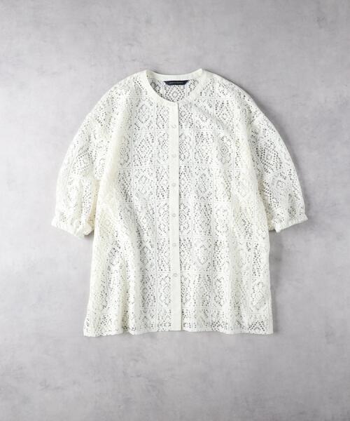 HONEYSUCKLE ROSE(ハニーサックルローズ)の「HONEYSUCKLE ROSE(ハニーサックルローズ)【レディース】レースシャツ(シャツ/ブラウス・レディース・オフホワイト/ブラック・L/M)」の16枚目の写真
