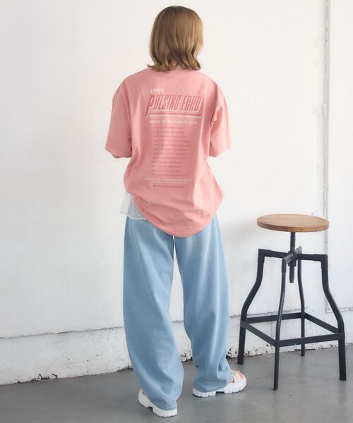 RETRO GIRL(レトロガール)の「ピグメントBIGTEE(Tシャツ/カットソー・レディース・チャコールグレー/ナチュラル/ピンク・FREE)」の8枚目の写真