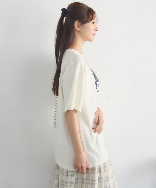 RETRO GIRL(レトロガール)の「ピグメントBIGTEE(Tシャツ/カットソー・レディース・チャコールグレー/ナチュラル/ピンク・FREE)」の18枚目の写真