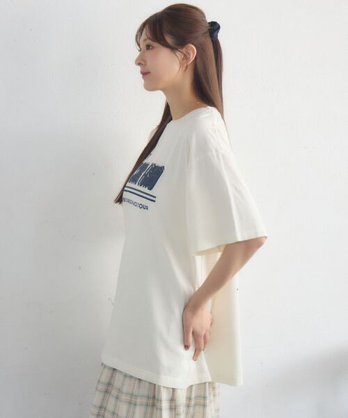 RETRO GIRL(レトロガール)の「ピグメントBIGTEE(Tシャツ/カットソー・レディース・チャコールグレー/ナチュラル/ピンク・FREE)」の19枚目の写真