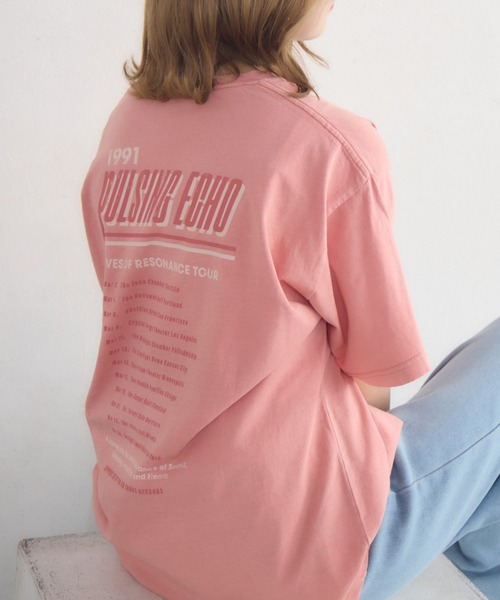 RETRO GIRL(レトロガール)の「ピグメントBIGTEE(Tシャツ/カットソー・レディース・チャコールグレー/ナチュラル/ピンク・FREE)」の1枚目の写真