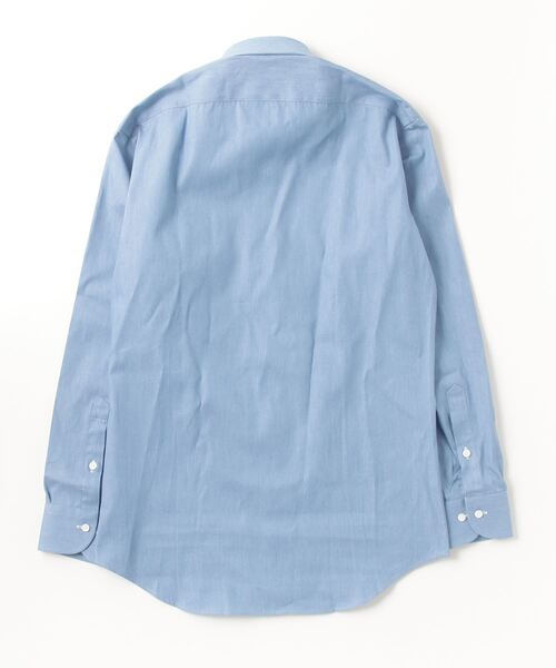 HARUYAMA（ハルヤマ）の「【綿100％】長袖ワイシャツ カッタウェイ カイハラデニムシャツ リッケンバッカー 通年（ビジネスシャツ・メンズ・サックスブルー・L84/LL86/S80/M82）」の5枚目の写真