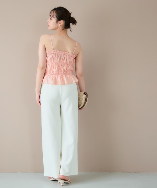 coca(coca)(コカ)の「3連リボンキャミソール(キャミソール・レディース・チャコール/ライトピンク/ホワイト/ライトグリーン・M/L)」の19枚目の写真