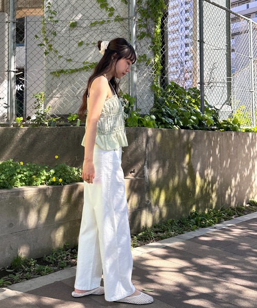 【新品】shishikui リボンキャミ ホワイト 新品】shishikui リボンキャミ ホワイト THE SHISHIKUI シシクイ