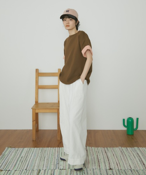 MERLOT(メルロー)の「袖リバーシブルジャガードニットT(Tシャツ/カットソー・レディース・ブラック/ブラウン・FREE)」の21枚目の写真