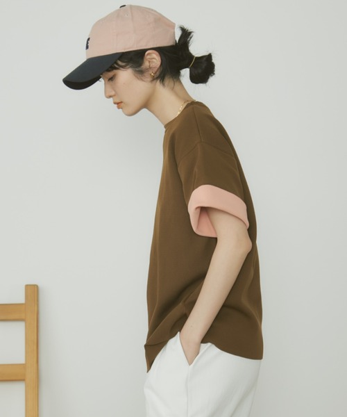 MERLOT(メルロー)の「袖リバーシブルジャガードニットT(Tシャツ/カットソー・レディース・ブラック/ブラウン・FREE)」の17枚目の写真