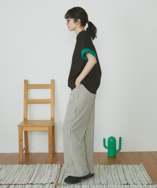 MERLOT(メルロー)の「袖リバーシブルジャガードニットT(Tシャツ/カットソー・レディース・ブラック/ブラウン・FREE)」の11枚目の写真