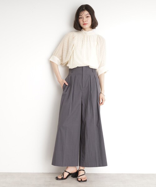 THE SHOP TK (ザ ショップ ティーケー )の「◆ドットジャカードブラウス【洗える】(シャツ/ブラウス・レディース・ナチュラル/ブラック・12/13)」の9枚目の写真