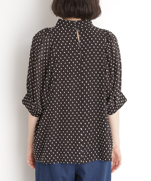 THE SHOP TK (ザ ショップ ティーケー )の「◆ドットジャカードブラウス【洗える】(シャツ/ブラウス・レディース・ナチュラル/ブラック・12/13)」の13枚目の写真