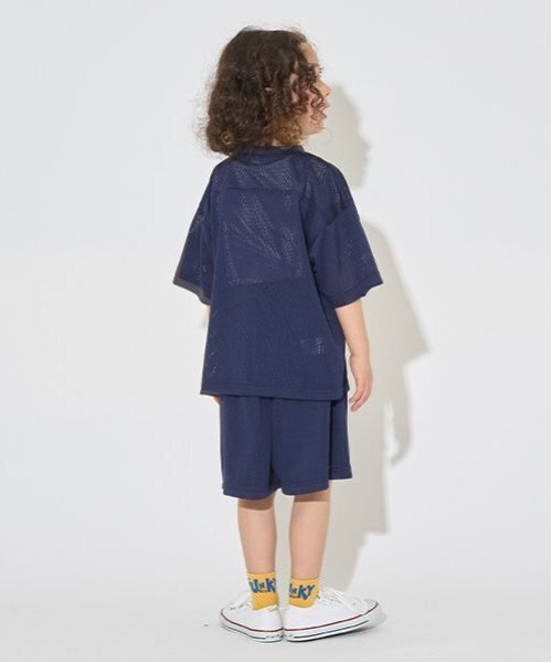 b・ROOM(ビールーム)の「【セットアップ可能】Vネックメッシュトップス【子供服】【キッズ】【男の子】【女の子】(Tシャツ/カットソー・キッズ・ネイビー/グリーン系その他/シルバーグレー/パープル・120cm/130cm/140cm/100cm/110cm/150cm)」の8枚目の写真