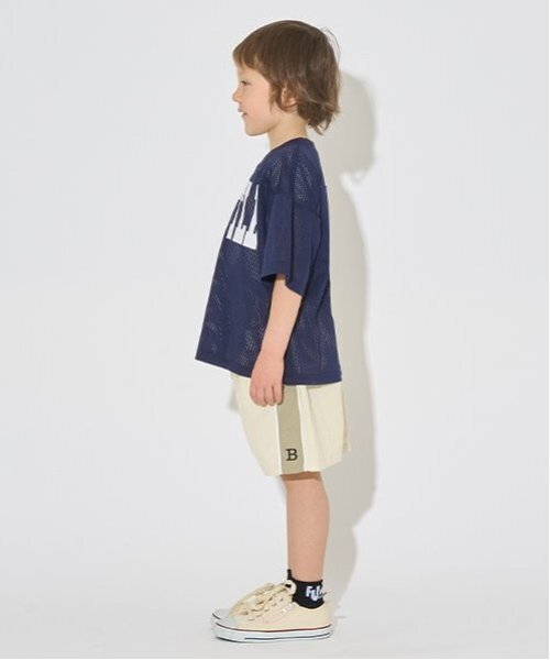 b・ROOM(ビールーム)の「【セットアップ可能】Vネックメッシュトップス【子供服】【キッズ】【男の子】【女の子】(Tシャツ/カットソー・キッズ・ネイビー/グリーン系その他/シルバーグレー/パープル・120cm/130cm/140cm/100cm/110cm/150cm)」の10枚目の写真