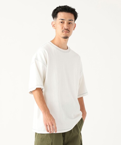 B:MING by BEAMS（ビーミングバイビームス）の「ヘビーウェイト ステッチ クルーネック Tシャツ（Tシャツ/カットソー・メンズ・サックスブルー/オフホワイト/ブラック・X-LARGE/LARGE/MEDIUM/SMALL）」の9枚目の写真