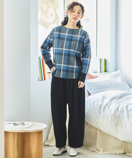 and myera(アンド マイラ)の「and myera 大柄チェックのトップス(その他トップス・レディース・ブルー系その他・LL/L/M/S)」の2枚目の写真
