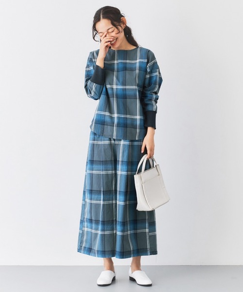 and myera(アンド マイラ)の「and myera 大柄チェックのトップス(その他トップス・レディース・ブルー系その他・LL/L/M/S)」の5枚目の写真