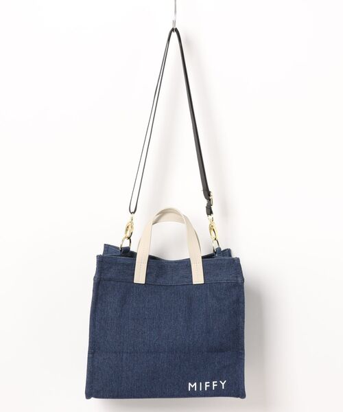 Miffy（ ミッフィー）の「【miffy/ミッフィー】 2wayトートバッグ フェイスデザイン（ハンドバッグ・レディース・ブラック/ナチュラル/ブラック系その他/ブルー・FREE）」の5枚目の写真