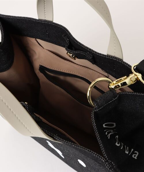 Miffy（ ミッフィー）の「【miffy/ミッフィー】 2wayトートバッグ フェイスデザイン（ハンドバッグ・レディース・ブラック/ナチュラル/ブラック系その他/ブルー・FREE）」の8枚目の写真