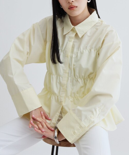 ブラウス シャツ 「ZOZO限定」ブロードシャーリングシャツ レディース セール】【ZOZO限定】ブロードシャーリングシャツ（シャツ