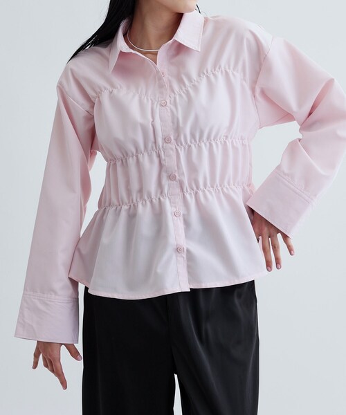 ブラウス シャツ 「ZOZO限定」ブロードシャーリングシャツ レディース セール】【ZOZO限定】ブロードシャーリングシャツ（シャツ