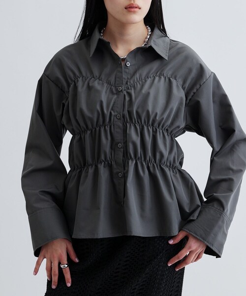 ブラウス シャツ 「ZOZO限定」ブロードシャーリングシャツ レディース セール】【ZOZO限定】ブロードシャーリングシャツ（シャツ