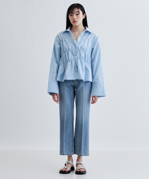 GALLEST（ギャレスト）の「【ZOZO・一部店舗限定】シャーリングビスチェデザインシャツ（シャツ/ブラウス・レディース・ライトブルー/ピンク/ダークグレー/ライトイエロー系・38）」の19枚目の写真