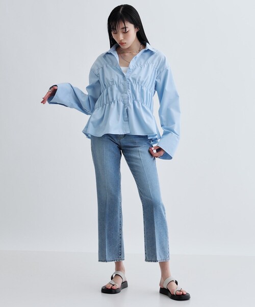 ブラウス シャツ 「ZOZO限定」ブロードシャーリングシャツ レディース セール】【ZOZO限定】ブロードシャーリングシャツ（シャツ