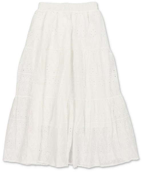 SPINNS(スピンズ)の「ティアードロングスカート/レースC/NEO森ガール(スカート・レディース・オフホワイト・ONESIZE)」の11枚目の写真