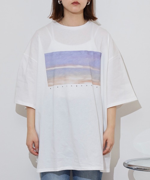 FUNALIVE（ファンアライブ）の「転写プリント5分袖Tシャツ（Tシャツ/カットソー・レディース・ブラック/オフホワイト・M）」の11枚目の写真