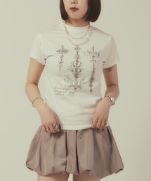 BLANK　 | y2k antique Print T-shirt / Y2K風アンティークプリントTシャツ(Tシャツ/カットソー)