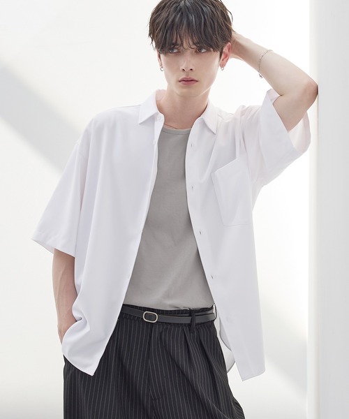 BOSSの新品半袖シャツ BOSS - スリムフィット ポロシャツ コットン ストライプカラー