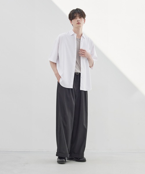 ワードローブ WARDROBE シャツ 防シワレギュラーカラーベーシック半袖シャツ（シャツ/ブラウス