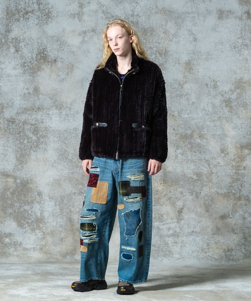glamb(グラム)の「Rabbit Fur Jacket / ラビットファージャケット(ブルゾン・メンズ・ブラウン/ブラック・M/L)」の10枚目の写真